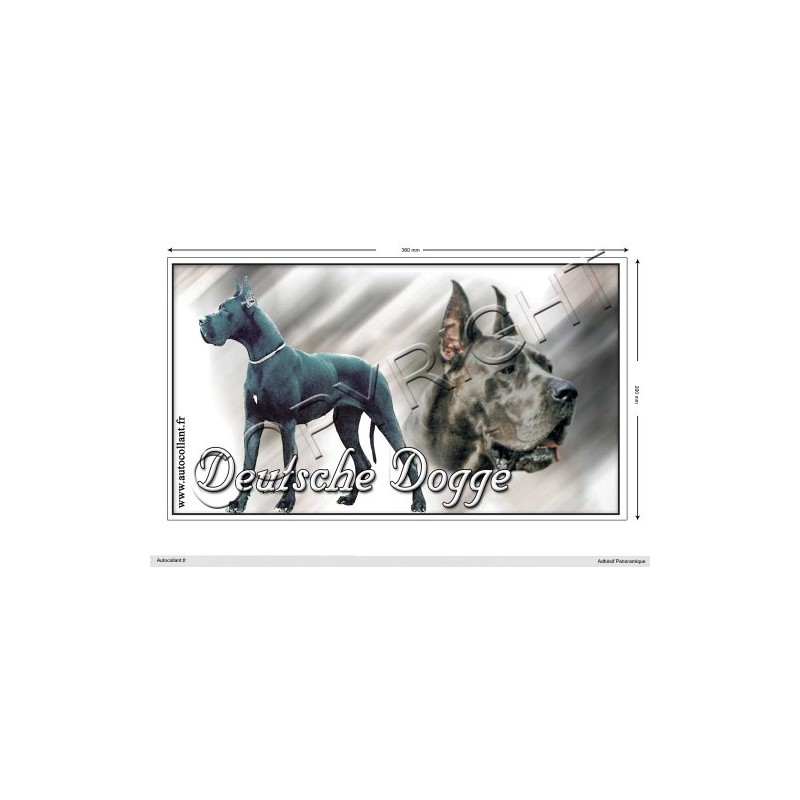Pets-easy Rectangular Sticker Dog 36 cm Great Dane