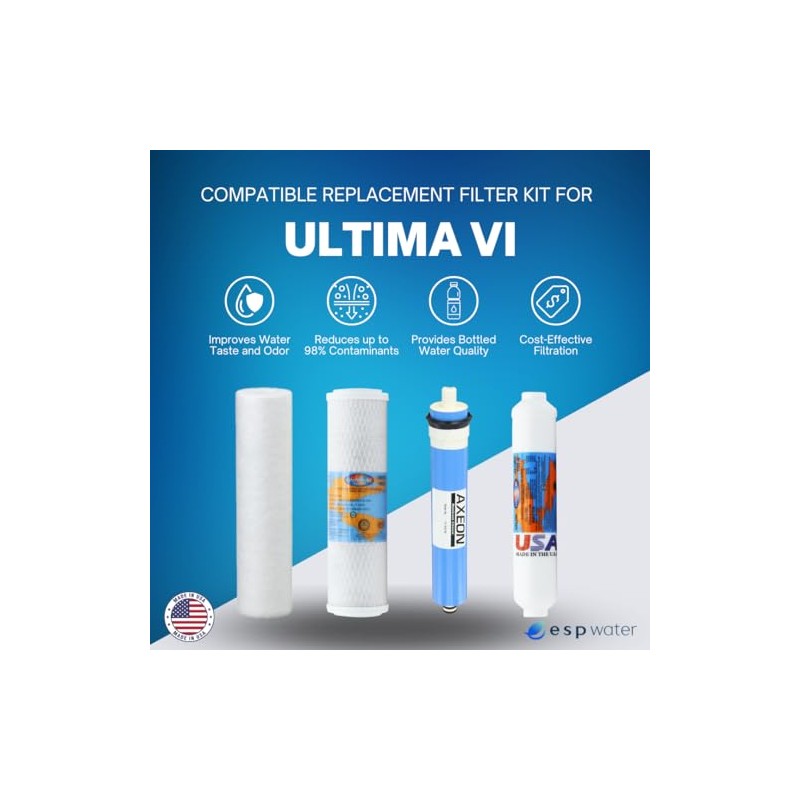 RO Filter Replacement Kit for Ultima VI Reverse Osmosis System