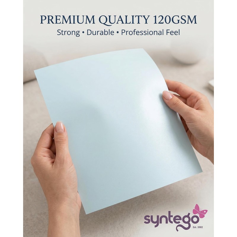 Syntego A4 Baby Blue Majestic Pearlescent Shimmer Paper Double Sided