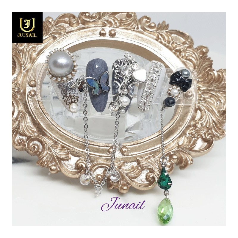 ❗Limited❗ Butterfly~♬ Handmade nail tip - Short straight nose pin