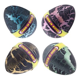 YKLWORLD Hatching Grow Dinosaur Toys, 4 Pack Large Size Crack Growing Dinosaur Egg That Hatch in Water Easter Dino Eggs for Science Educational Party Supplies Birthday Gifts Kids Boys Girls