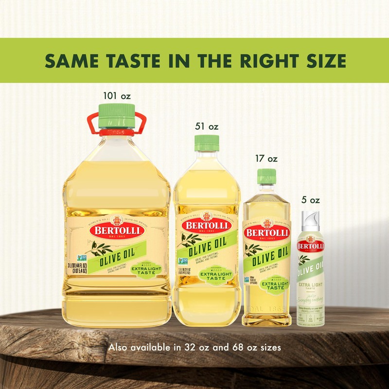 Bertolli Olive Oil, Extra Light Taste, 101.4 fl oz