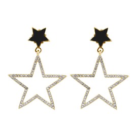 Star Dangle Earrings for Women Big Rhinestone Star Earrings Sparkly Star Earrings Dangling Prom Earrings Jewelry for Women Girls