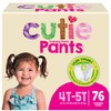 Cutie Girls 4T/5T Refastenable Potty Training Pants, Hypoallergenic with Skin