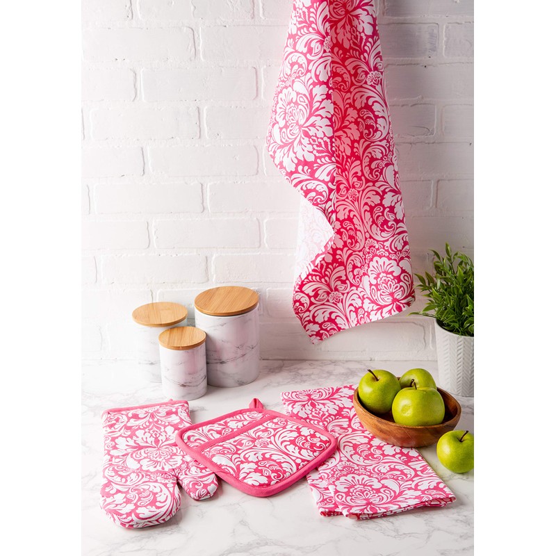 DII 100% Cotton, Machine Washable, Everyday Kitchen Basic, Damask Printed