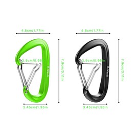 B-Mardi Ultra Sturdy Carabiner Clips,4 Pack,12KN (2697 lbs) Heavy Duty Caribeaners for Hammocks, Camping,Hiking, Swing, Locking Dog Leash and Harness, Outdoor,Hiking & Utility
