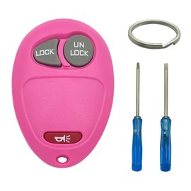 Pink Key Fob Case Shell Fit for Chevy Colorado Venture GMC Canyon Hummer H3 Pontiac Montana Oldsmobile Silhouette Isuzu Keyless Entry Remote Cover (3 Buttons C)