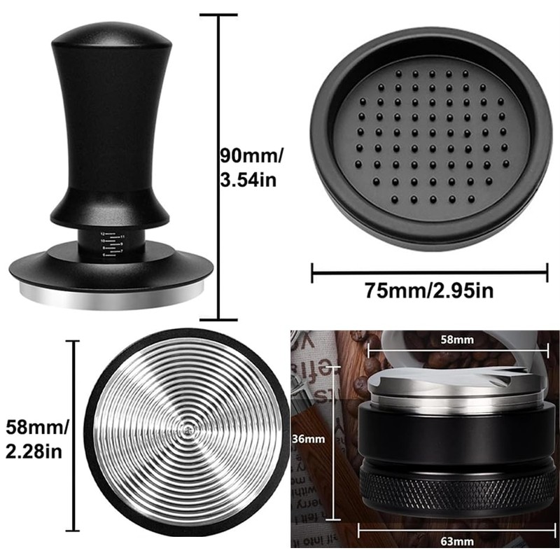 58mm Espresso Accessories Kit, DRAWLIV Espresso Tamper & Coffee Distributor