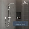 SANTRAS® Hand Held Shower Head with Triple Adjustable Shower Head