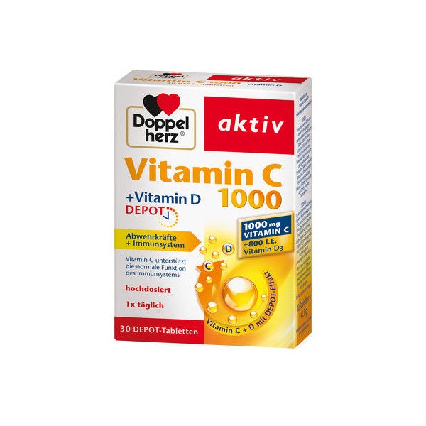 Doppelherz Vitamin C 1000 Depot 30 capsules