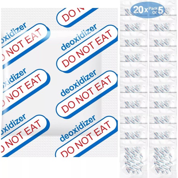 Branded 500cc Oxygen Absorbers for Food Storage - 100 Count