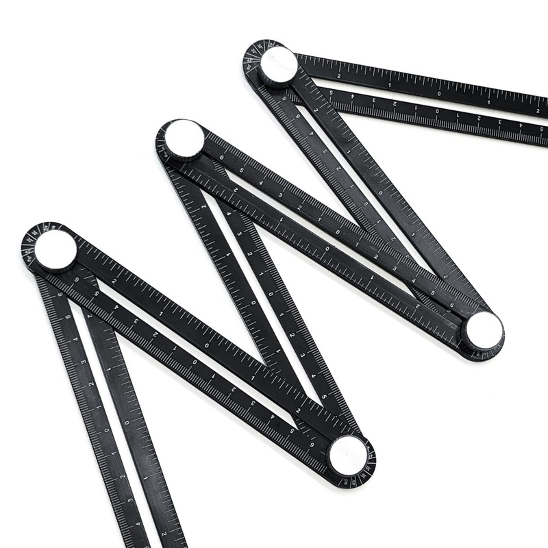 WEITARI Angle Measuring Ruler, 6-Sided Angle Finder Aluminum Alloy Angle