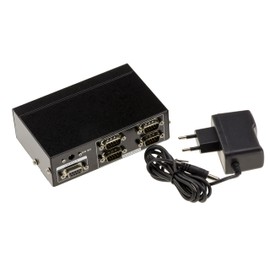 Kalea Informatique Splitter 1 to 4 Port RS232 Serial/RS-232 Com Duplicates A Signal to 4 identical Signals EURO PLUG