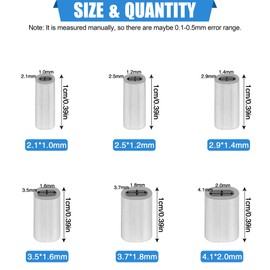 Aluminum Wire Rope Sleeves,200- Pieces Wire Rope Crimping Loop Sleeves Double Cable Ferrules 6 Sizes Aluminum Crimping Loop Sleeves Rigging 1.4mm
