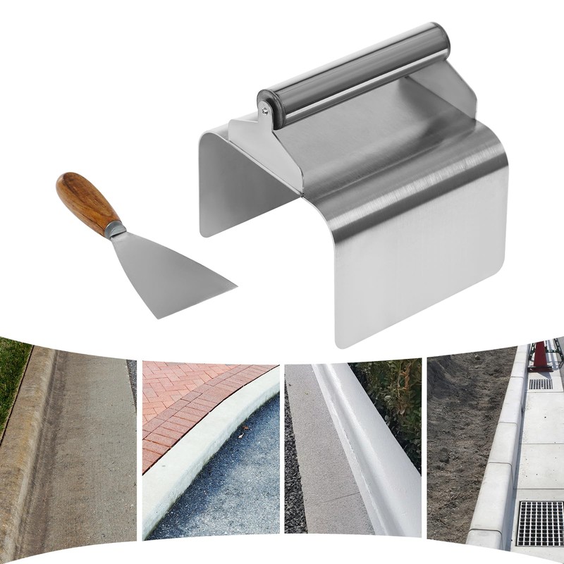 CNCEST Concrete Curbing Trowel, Cement Model Making Tool with Handle