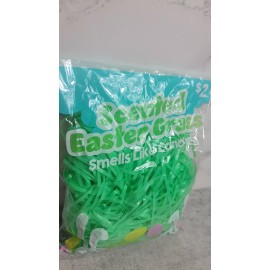Easter Basket Grass Plastic Green Scented Candy Christmas Filler Discontinued