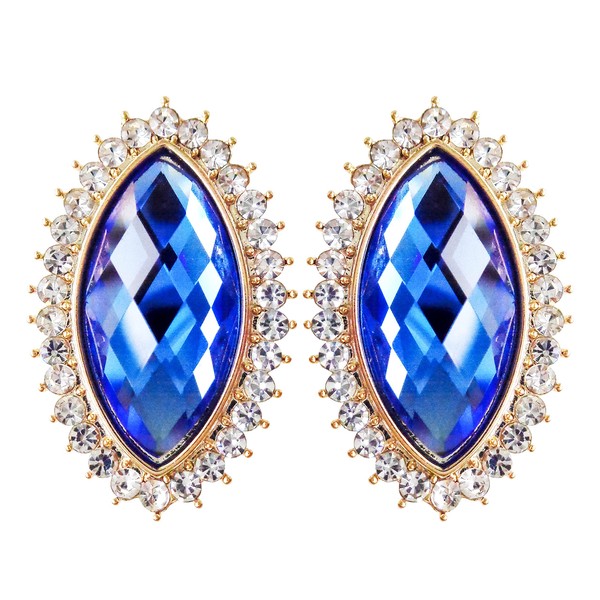 Navachi Pendientes chapados en oro de 18 quilates con forma