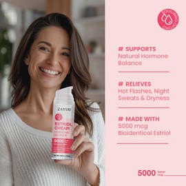 ZAYUU Estriol Face Cream for Women: Hydrating Botanical Formula with Wild Yam for Skin Wellness & Daily Comfort – 3-Month Supply (4.23 oz)