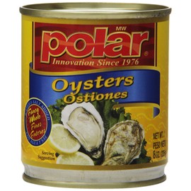 MW Polar Seafood, Boiled Whole Oyster, 8-Ounce (Pack of 12)