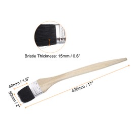 uxcell 3pcs Bent Radiator Paint Brush 2" Width Curved Wall Paint Soft Bristle Brushes with Long Wood Handle for Painting DIY Wall Treatment