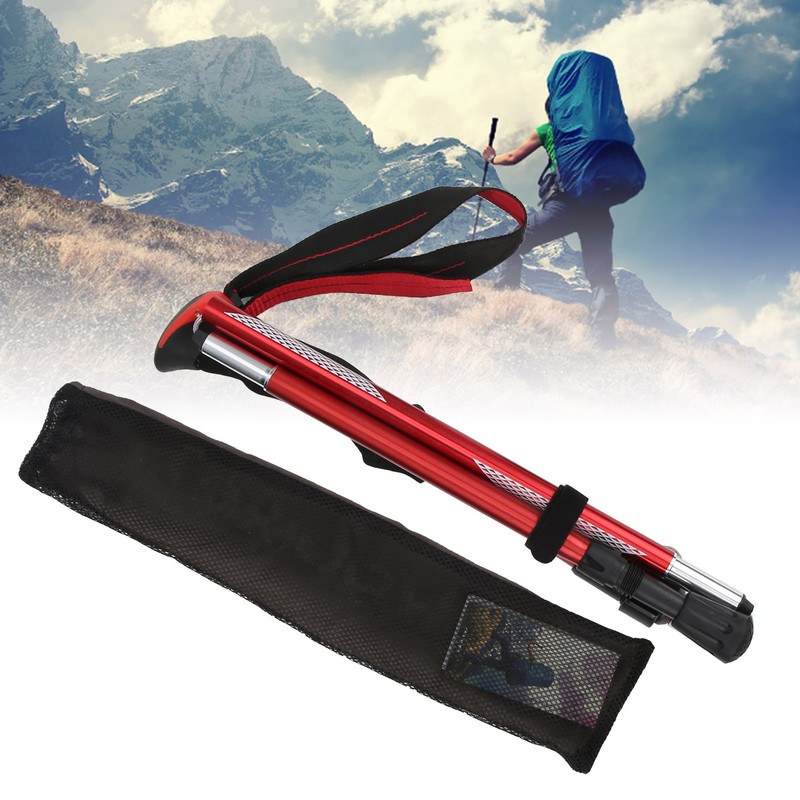 Collapsible Lightweight Aluminum Pole Hiking Stick Cane for Trekking Mountaineering