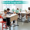 Illuminated Globe of the World with Wooden Stand, 8'' World