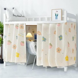 PENINSULA LOVE Bottom Bunk Bed Curtains Breathable Blackout Canopy Single Bed Privacy Curtain Dorm Home Dust-Proof Shading Drapes Underbed Loft Tent Canopy with Rope and Loop