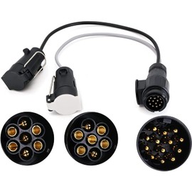 EVERGD Towbar Towing Electric Conversion Adapter Lead 13 Pin -7pin N and S Adaptor lead For Trailer Truck Caravan