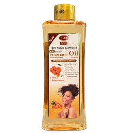 P+50 Gold Turmeric Brightening Face & Body Oil 200ml with Kojic Acid – Glow Enhancing Skin Oil for Dark Spots & Uneven Skin Tone – Lightweight Hydrating Moisturiser for Radiant Skin