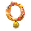 Collar, Cat Bell Charm (Plum Yellow), Accessory Choker, Soft Fabric