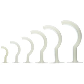 Grafco Berman-Type Polyethylene Oral Airways - Disposable Medical Tool for Med Kit, 50 mm, 60 mm, 80 mm, 90 mm, 100 mm, 110 mm Length, Box of 6, White, 3787 KT