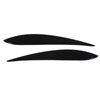 2Pcs Front Headlight Eyebrow Eye Lid Cover Trim Glossy Black