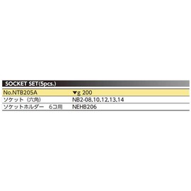 KTC (ke-te-si-) nepurosu 6.3 mm (1/) Socket Set 5 Pcs Clear ntb205 a