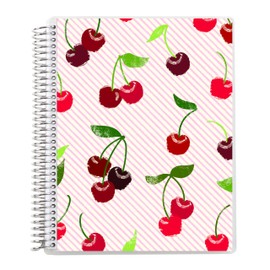 Erin Condren 8.5" x 11" Spiral Bound Dot Grid Journal Notebook, Bullet Journal with 160 Pages, Thick Paper for Planning, Sketching, Note Taking, Journaling and Organizing, Fruity Cherry