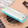 Blues Harmonica 10-Hole Mouthorgan Ab Key Portable Wind Instrument High