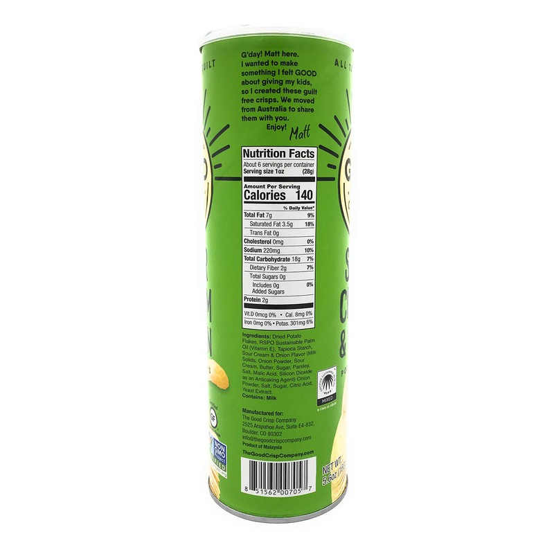 The Good Crisp Company Sour Cream & Onion Gluten-Free Potato