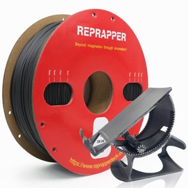 Reprapper Polypropylene PP Filament, Semi-Flexible Ultra Tough Filament 1.75mm 3D Printer Filament for 3D Printing (± 0.03mm) 2.2lb (1kg), 5pcs Build Sheet Included, Black