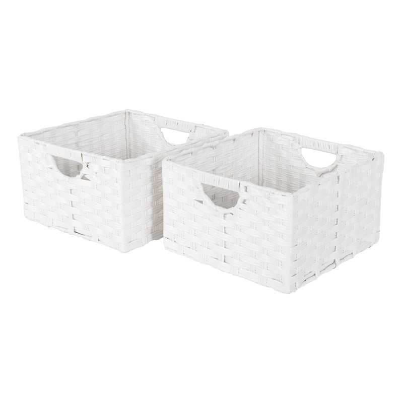 Seville Classics Premium Handwoven Portable Laundry Bin Basket with Carrying