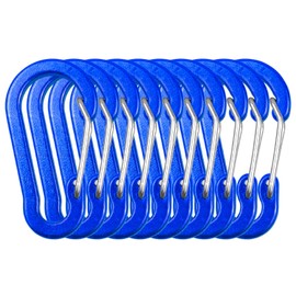 Paquete de 5 Clips de mosquetón Mini Llavero de aleación de Aluminio mosquetón Clip Anillos en D para Acampar Senderismo Pesca mochilero