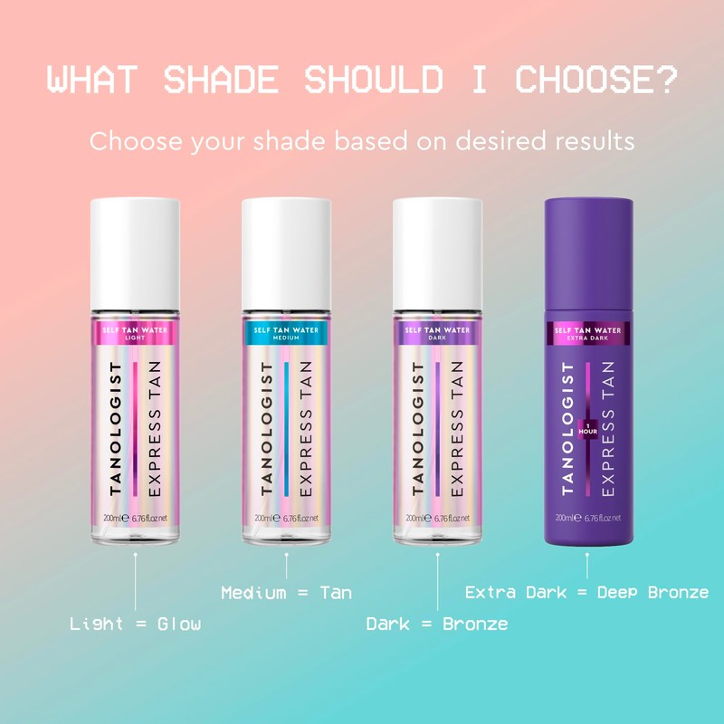 Tanologist Water, Extra Dark (200ml) Hydrating Self Tanning Water, Natural