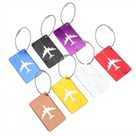 Yosoo Health Gear Etiquetas de Equipaje de Viaje de 7 Piezas, Etiquetas de Equipaje de Viaje de Aleación de Aluminio, Etiquetas de Identificación, Etiquetas de Viaje, Accesorios