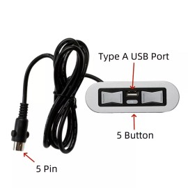 Emomo 5 Button 5 Pin Lift Chair Hand Control Power Recliner Remote Switch Model HX90HU