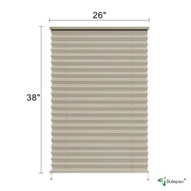 DULEPAX RV Pleated Shades - 26" W x 38" L Cappuccino RV Window Shades for Camper, Travel Trailers, Motorhome's Windows