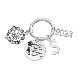 Regalos de graduación para ella, llavero de graduación, regalos de graduación universitaria, regalos de graduación para ella 2022, Plateado, M