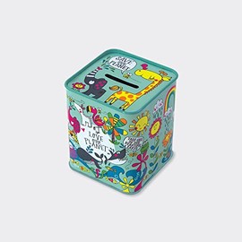 Rachel Ellen Love Our Planet Money Box, 92mm x 77mm x 77mm, Multicoloured, (MONBOX32)