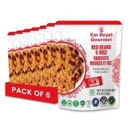 Eat Regal Gourmet Red Beans and Rice, Ready to Eat, 8.8 oz, Pack of 6, Microwaveable in 90 Seconds