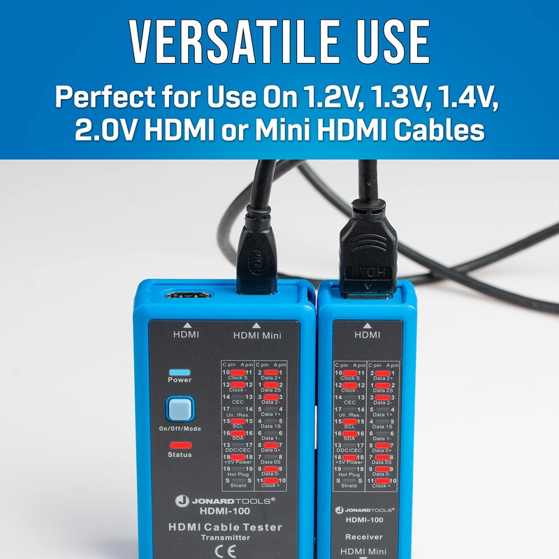 Jonard Tools HDMI-100 HDMI Cable Tester for HDMI and Mini