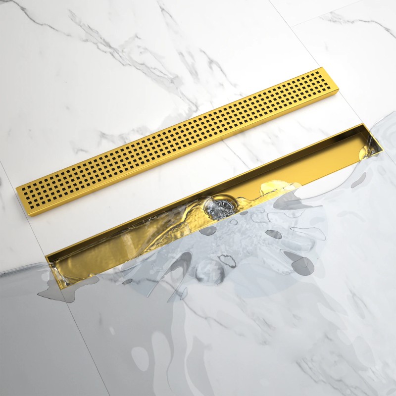 NEODRAIN 24 Inch Modern Design Golden 304 Stainless Steel Shower