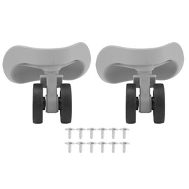 1 Pair Suitcase Wheels Replacement with Screw Set, ABS Rubber Luggage Wheels Universal Portable Suitcase Wheels Replacement Wheels for Trolley Suitcase Travel Suitcase (Grey)