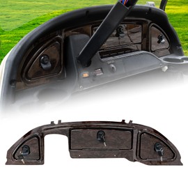 Orle Oko Golf Cart Dash Cover - Compatible with 2008.5-up Club Car Precedent, Tempo, Onward - 3-Door Golf Cart Dashboard, Wood Grain